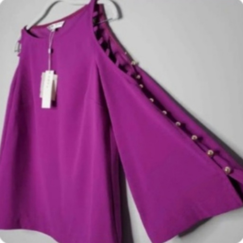 Trina Turk Cold Shoulder Top - Picture 4 of 5